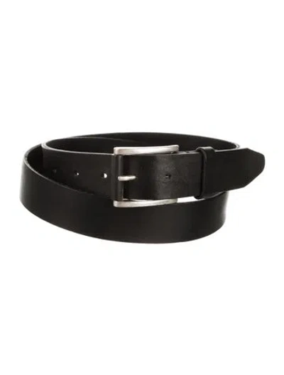 Pre-owned Allen Edmonds Leather Belt In Black