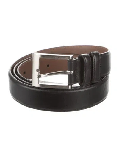 Pre-owned Allen Edmonds Leather Belt In Black