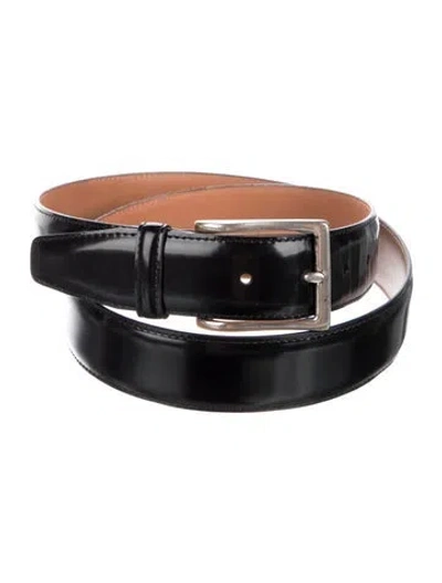 Pre-owned Allen Edmonds Leather Belt In Black