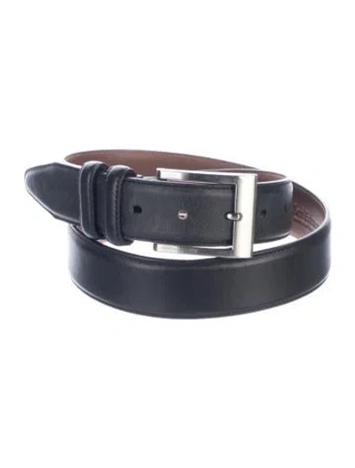 Pre-owned Allen Edmonds Leather Belt In Black