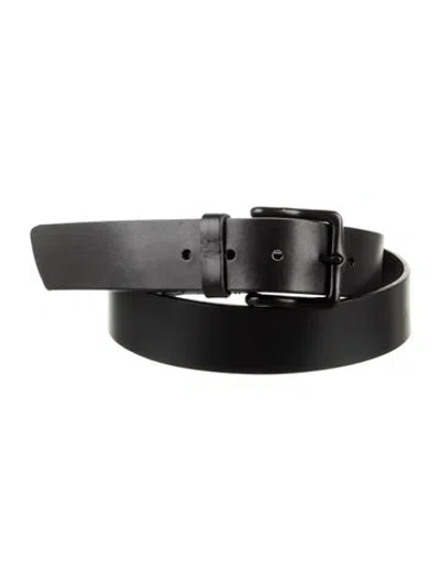 Pre-owned Allen Edmonds Leather Belt In Black