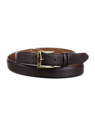 Pre-owned Allen Edmonds Leather Belt In Brown