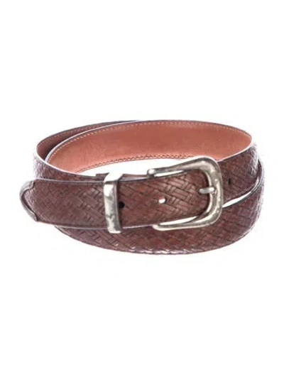 Pre-owned Allen Edmonds Leather Belt In Brown