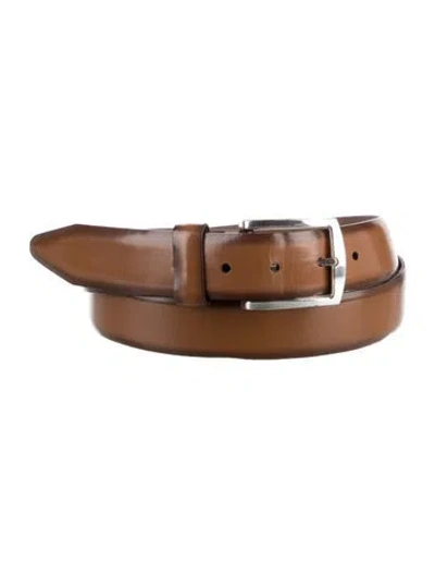Pre-owned Allen Edmonds Leather Belt In Brown