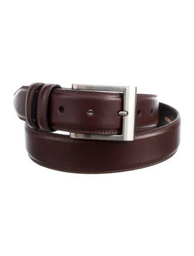 Pre-owned Allen Edmonds Leather Belt In Brown