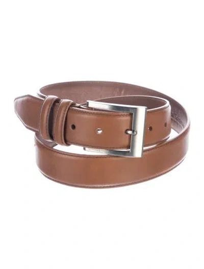Pre-owned Allen Edmonds Leather Belt In Brown