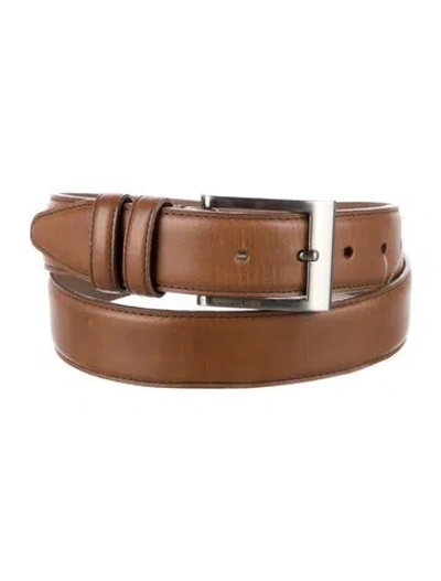 Pre-owned Allen Edmonds Leather Belt In Brown