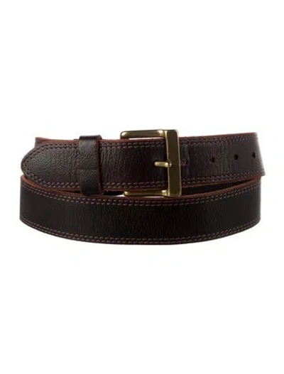 Pre-owned Allen Edmonds Leather Belt In Brown