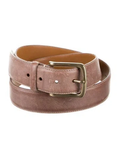 Pre-owned Allen Edmonds Leather Belt In Brown