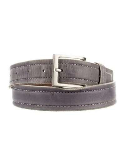 Pre-owned Allen Edmonds Leather Belt In Purple