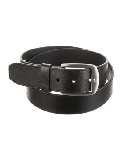 Pre-owned Allen Edmonds Leather Belt W/ Tags In Black