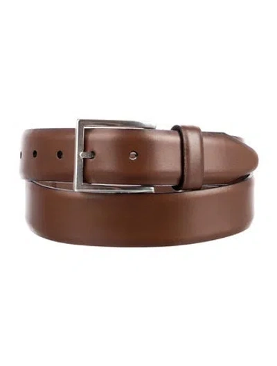 Pre-owned Allen Edmonds Leather Belt W/ Tags In Brown