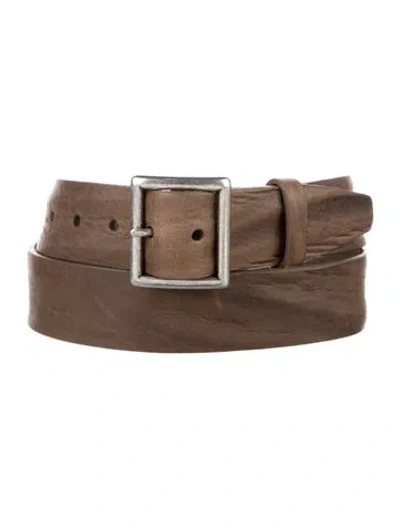 Pre-owned Allen Edmonds Leather Belt W/ Tags In Brown