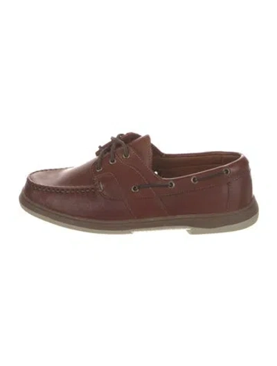 Pre-owned Allen Edmonds Leather Boat Shoes In Brown