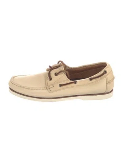Pre-owned Allen Edmonds Leather Boat Shoes In Neutrals