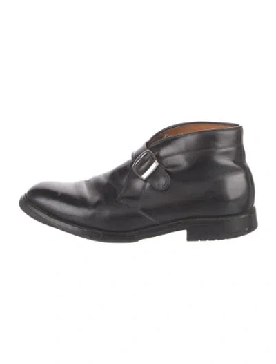 Pre-owned Allen Edmonds Leather Boots In Black