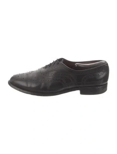 Pre-owned Allen Edmonds Leather Brogues In Black