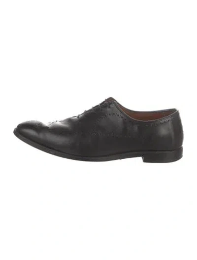Pre-owned Allen Edmonds Leather Brogues In Black