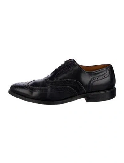 Pre-owned Allen Edmonds Leather Brogues In Black