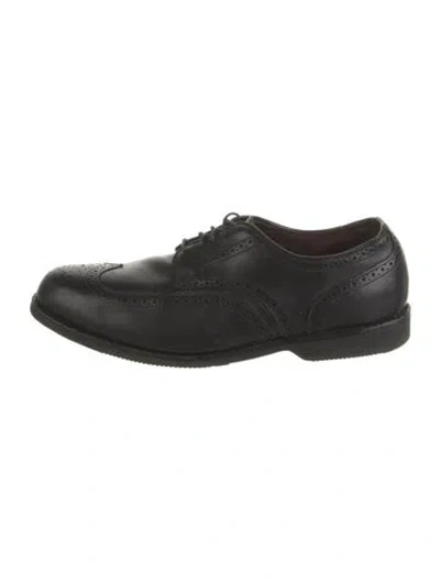 Pre-owned Allen Edmonds Leather Brogues In Black