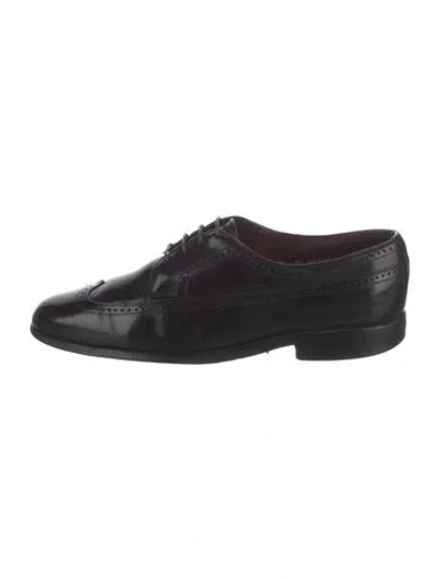 Pre-owned Allen Edmonds Leather Brogues In Black