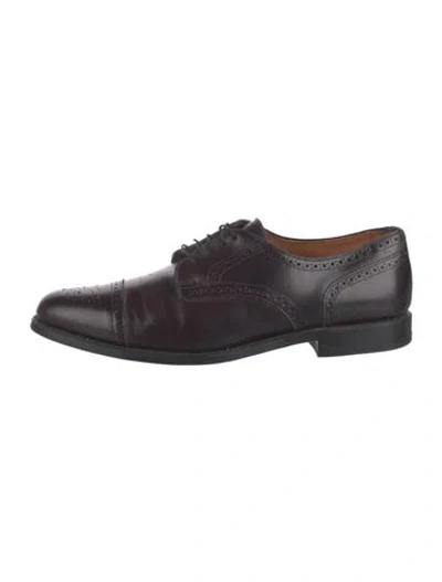 Pre-owned Allen Edmonds Leather Brogues In Black