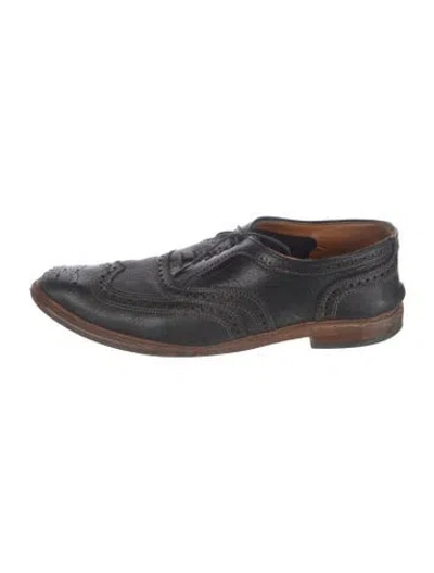Pre-owned Allen Edmonds Leather Brogues In Black