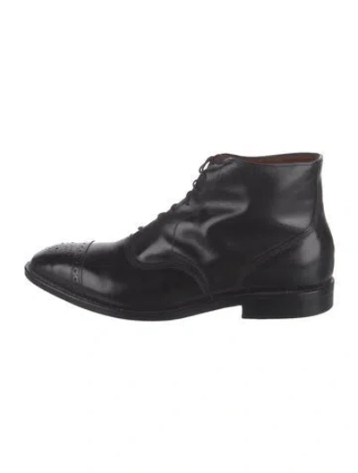 Pre-owned Allen Edmonds Leather Brogues In Black