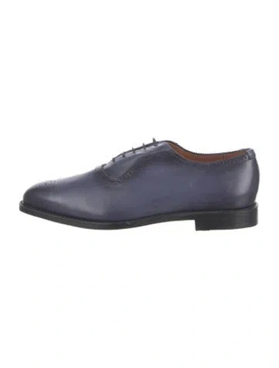 Pre-owned Allen Edmonds Leather Brogues In Blue