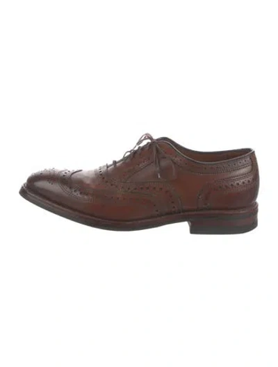 Pre-owned Allen Edmonds Leather Brogues In Brown