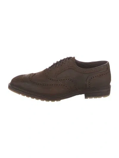 Pre-owned Allen Edmonds Leather Brogues In Brown