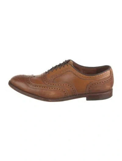 Pre-owned Allen Edmonds Leather Brogues In Brown