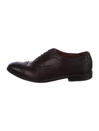 Pre-owned Allen Edmonds Leather Brogues In Brown