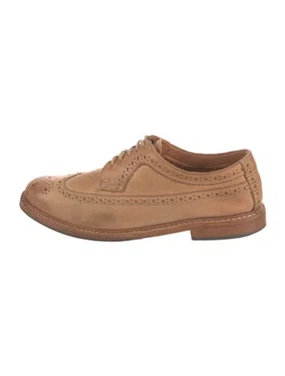 Pre-owned Allen Edmonds Leather Brogues In Brown