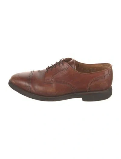 Pre-owned Allen Edmonds Leather Brogues In Brown