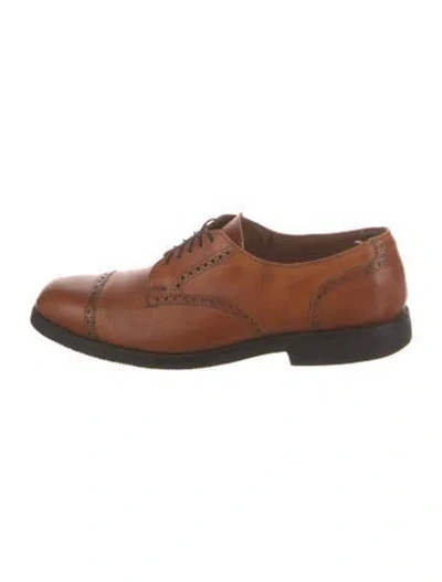 Pre-owned Allen Edmonds Leather Brogues In Brown
