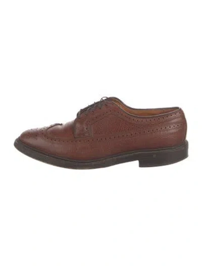 Pre-owned Allen Edmonds Leather Brogues In Brown