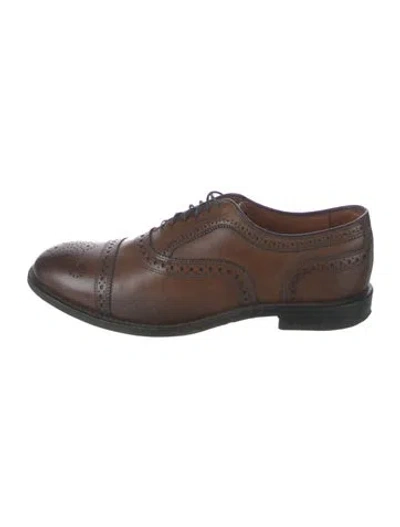 Pre-owned Allen Edmonds Leather Brogues In Brown
