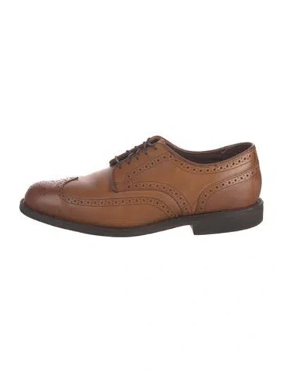 Pre-owned Allen Edmonds Leather Brogues In Brown
