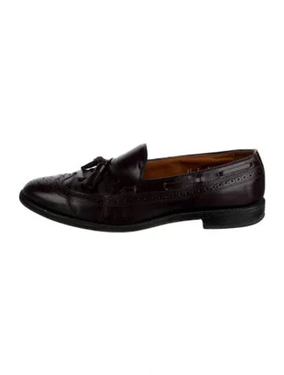 Pre-owned Allen Edmonds Leather Brogues In Brown