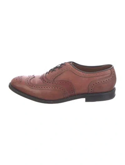 Pre-owned Allen Edmonds Leather Brogues In Brown