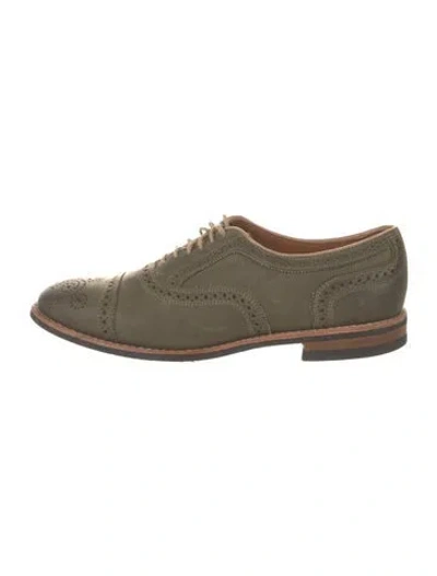Pre-owned Allen Edmonds Leather Brogues In Green