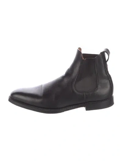 Pre-owned Allen Edmonds Leather Chelsea Boots In Black