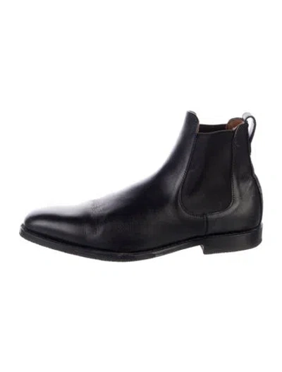 Pre-owned Allen Edmonds Leather Chelsea Boots In Blue