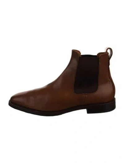 Pre-owned Allen Edmonds Leather Chelsea Boots In Brown