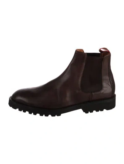 Pre-owned Allen Edmonds Leather Chelsea Boots In Brown