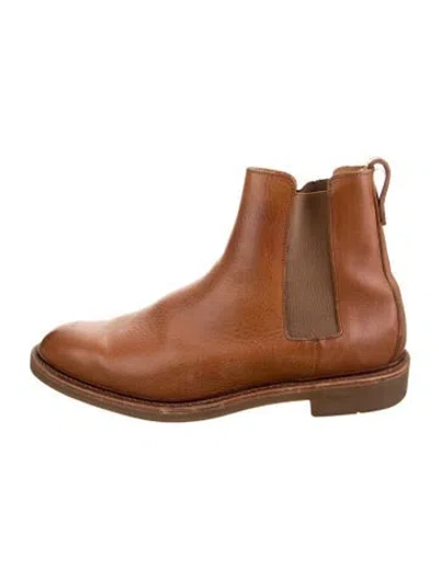 Pre-owned Allen Edmonds Leather Chelsea Boots In Brown