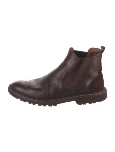Pre-owned Allen Edmonds Leather Chelsea Boots In Brown