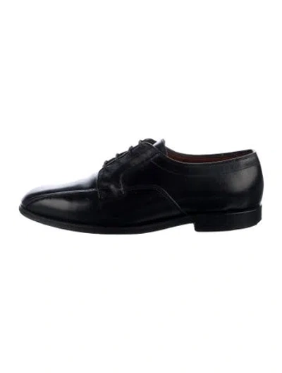 Pre-owned Allen Edmonds Leather Derby Shoes In Black