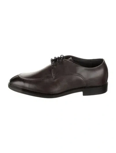 Pre-owned Allen Edmonds Leather Derby Shoes In Black